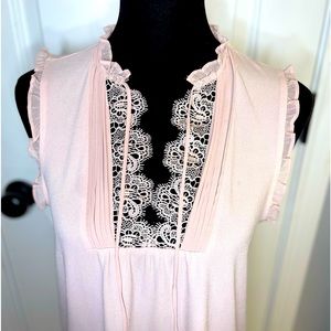 NWOT Express Sleeveless Blouse with lace detail